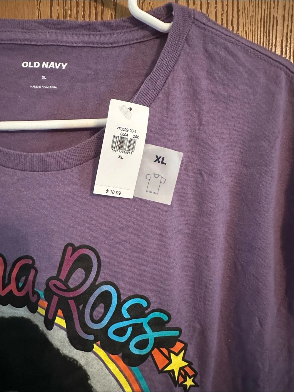 Old Navy Purple Crew Neck Graphic Tee